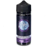 A 100ml bottle of Ruthless brand Grape Drank On Ice e-liquid with a black cap and a label featuring the product name and the phrase 'MIX & VAPE'.